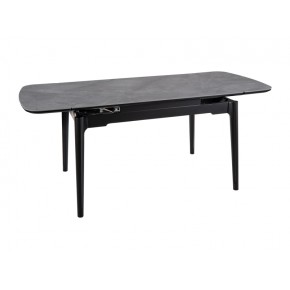 Стол обеденный SIGNAL SENTO серый лак/черный 120-180/80